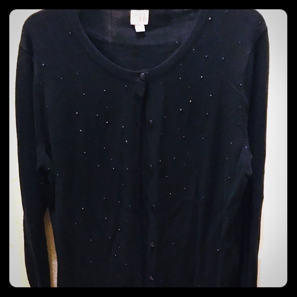 Black cardigan